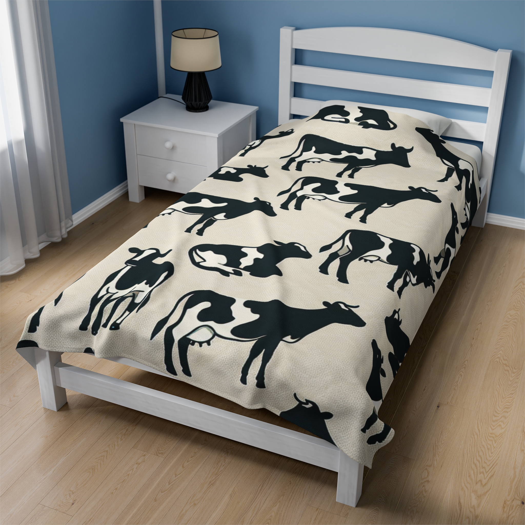 Cute Cow Print Velveteen Plush Blanket, Cozy Home Decor for Animal Lovers, Perfect Gift for Birthdays, Farmhouse Style - Image 11