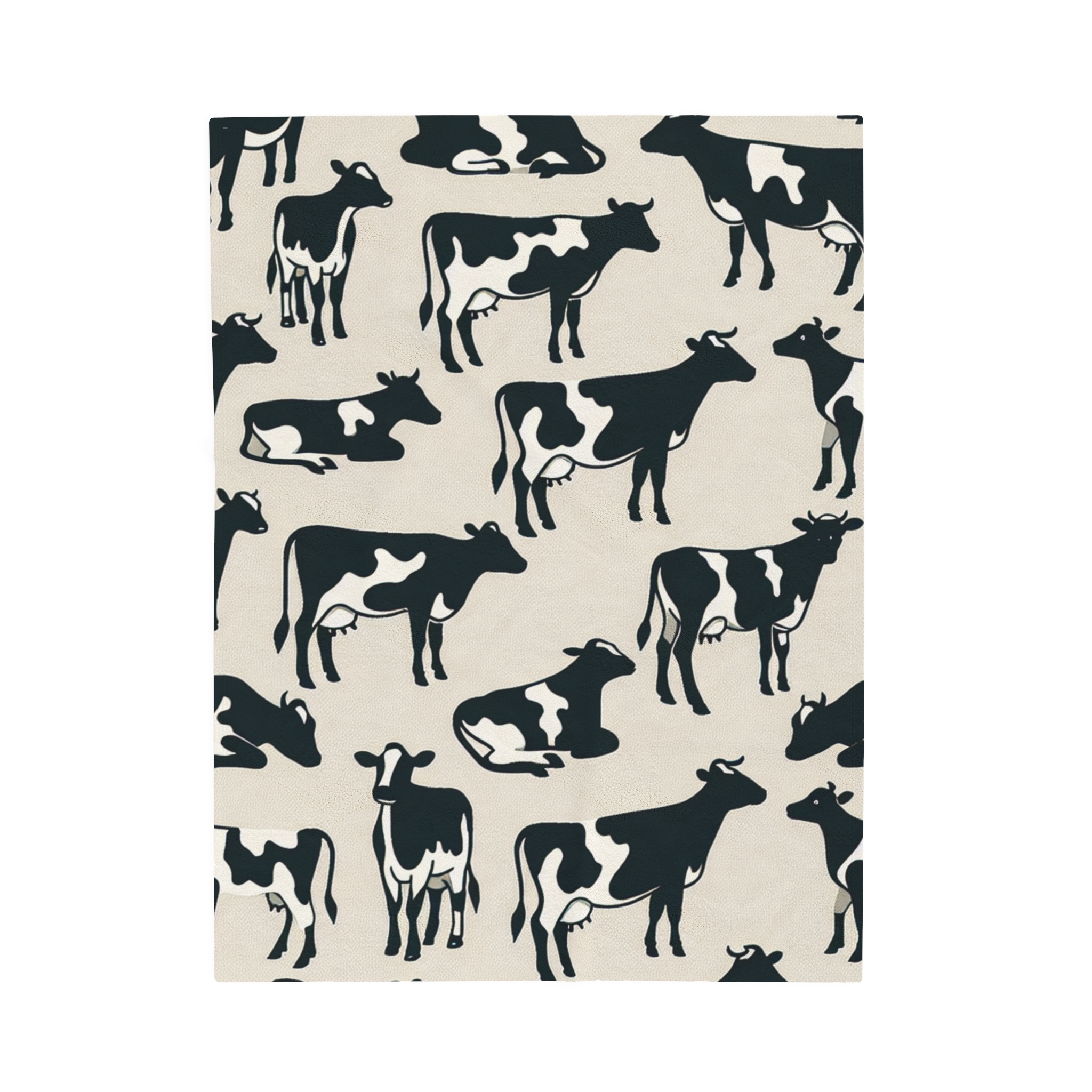 Cute Cow Print Velveteen Plush Blanket, Cozy Home Decor for Animal Lovers, Perfect Gift for Birthdays, Farmhouse Style