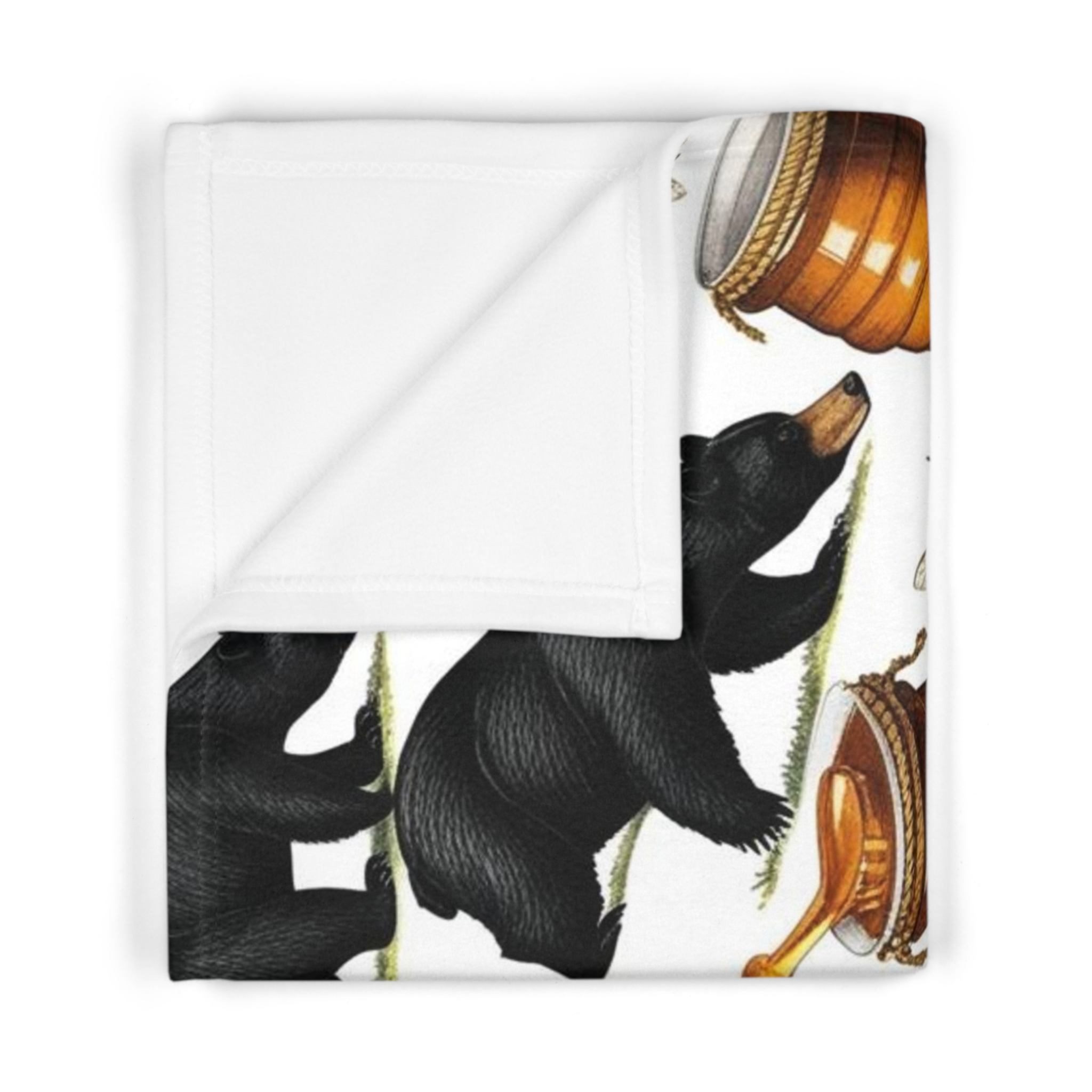 Cozy Bear Fleece Baby Blanket - Ideal for Nurseries, Baby Showers, and Woodland Themes, Cute Gift for New Parents, Soft and Warm - Image 2