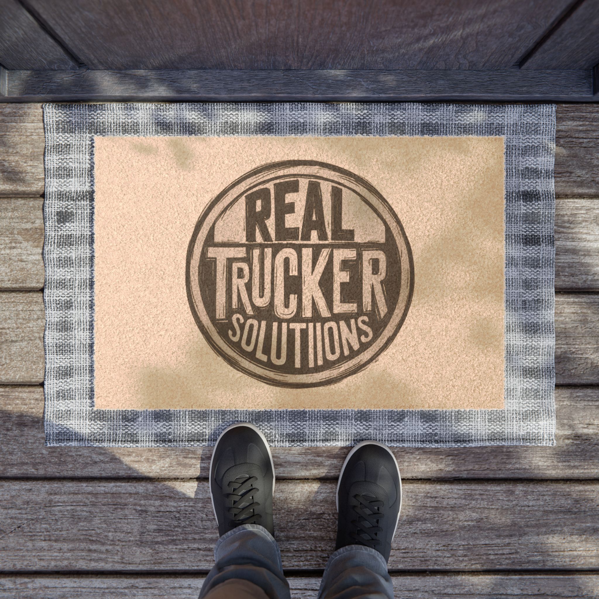 Trucker Doormat, Rustic Door Mat for Truck Lovers, Funny Welcome Mat, Housewarming Gift, Outdoor Decor, Home Entrance Rug - Image 3