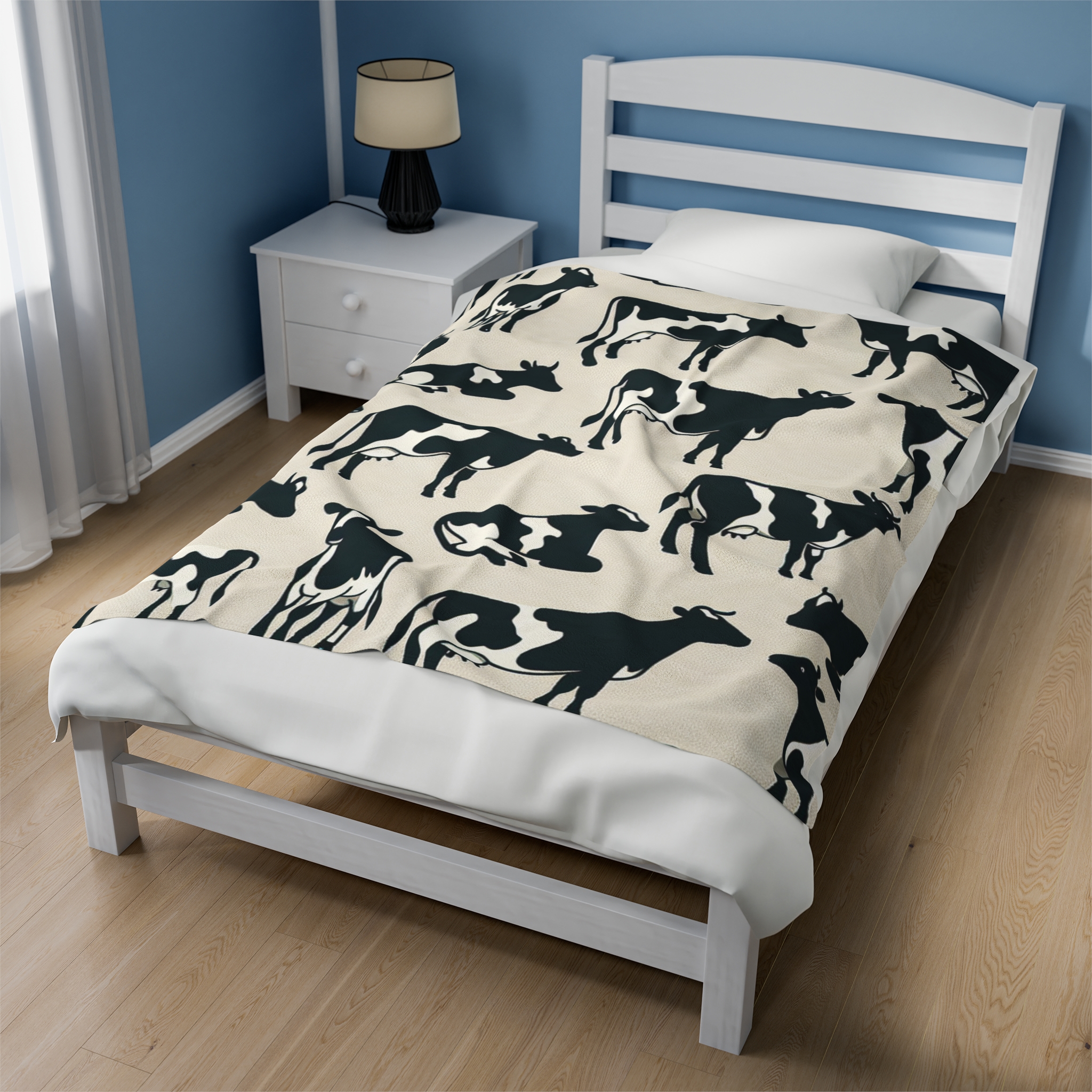 Cute Cow Print Velveteen Plush Blanket, Cozy Home Decor for Animal Lovers, Perfect Gift for Birthdays, Farmhouse Style - Image 7