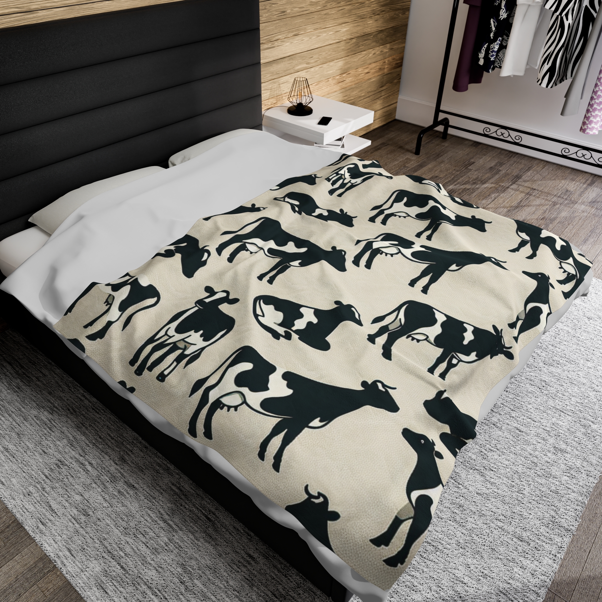 Cute Cow Print Velveteen Plush Blanket, Cozy Home Decor for Animal Lovers, Perfect Gift for Birthdays, Farmhouse Style - Image 12