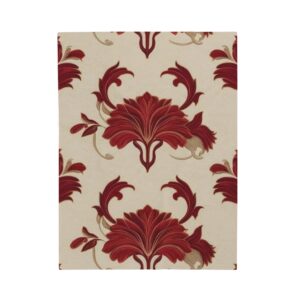 Elegant Floral Velveteen Plush Blanket, Cozy Home Decor, Perfect for Gifting, Wedding, Holidays, and Cozy Nights