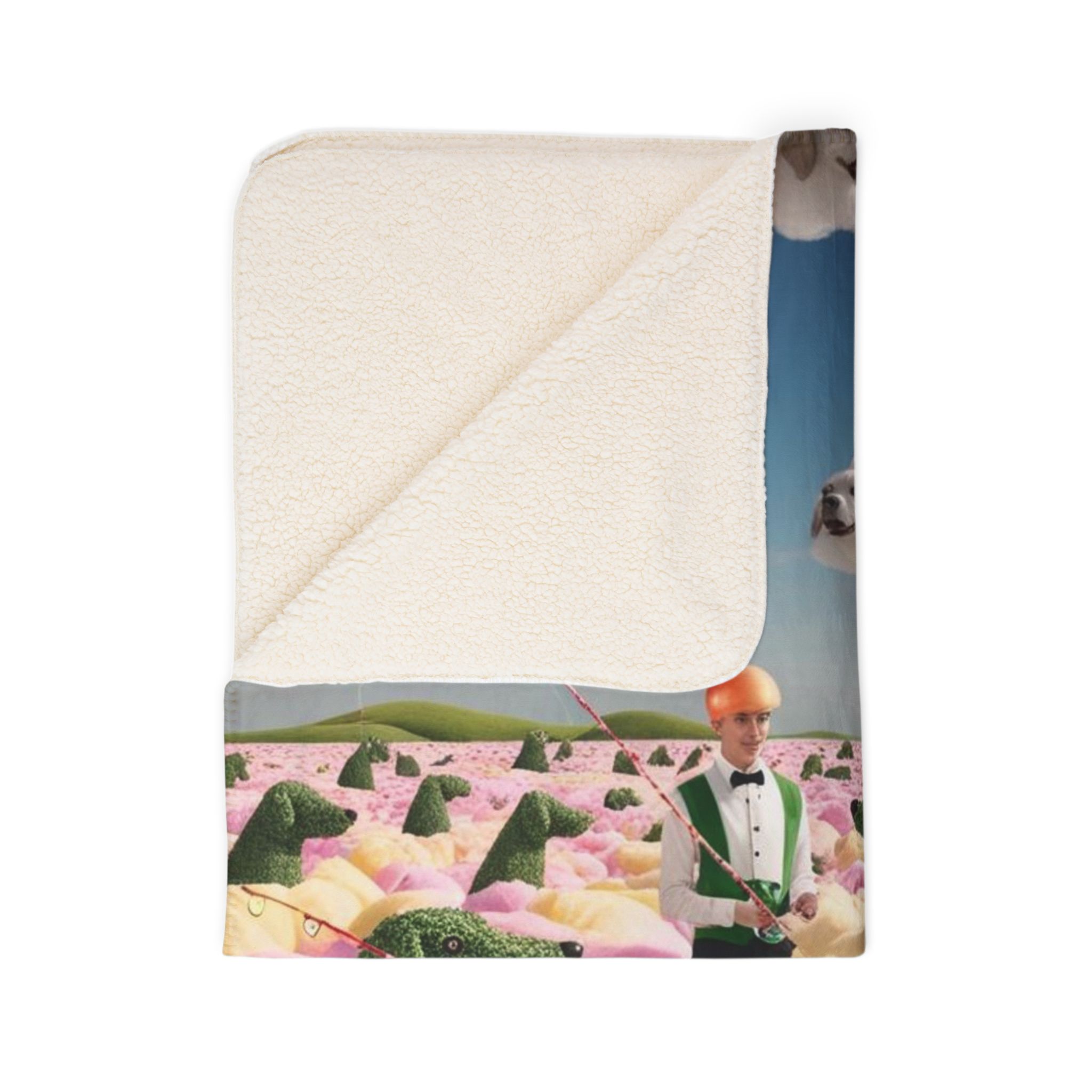 Whimsical Fleece Sherpa Blanket - Cozy Throw for Cat Lovers, Unique Home Decor, Perfect Gift for Kids, Pet Owners, Dreamy Nursery - Image 8