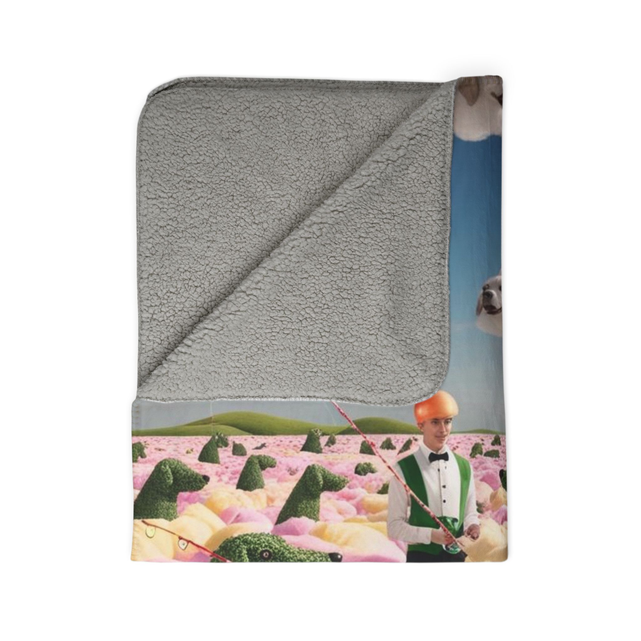 Whimsical Fleece Sherpa Blanket - Cozy Throw for Cat Lovers, Unique Home Decor, Perfect Gift for Kids, Pet Owners, Dreamy Nursery - Image 4